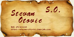 Stevan Otović vizit kartica